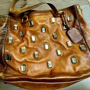 Prada deerskin leather bag